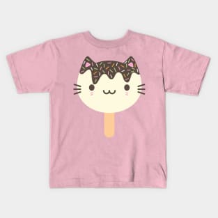 Kawaii Summer Ice Lolly Popsicle Cats Kids T-Shirt